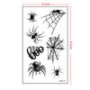 Pegatina de Tatuaje de Araña de Halloween Transfronteriza Nueva Telaraña Estéreo 3D Premium Pegatina de Tatuaje Divertida para Fiesta