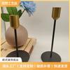 Candelabro de Cobre Negro Estilo Europeo Simple Romántico Cena a la Luz de las Velas Copa para Vela Hogar Hotel Boda Candelabro Decoración Adornos
