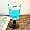 Copo Alto Antigo Estilo Vintage Ins com Padrão de Casca Embossada para Licor, Vinho Tinto, Champagne, Suco e Bebidas