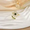 Anillo Giratorio de Nicho Personalizado para Mujer con Circonita Microincrustada, Elegante y Fresco, Sensación de Alta Gama, Joyería Versátil de Anillo Redondo con Diamantes Completos