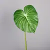 Folhas Simuladas de Monstera Monstera Deliciosa Planta Verde Hera Folha de Violino Decoração de Micro Paisagem Série de Cores Maillard Decoração de Casa