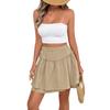 100% Ropa 2025 Nueva Europea y Americana Transfronteriza Casual Vacaciones Esponjosa Color Sólido Encapuchada Falda Corta
