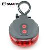 Luz trasera láser para bicicleta transfronteriza de comercio exterior, luz de advertencia de seguridad, equipo para ciclismo de montaña, 5 LED redonda platillo volador