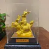 Ornamento de Veludo Flocado Ano do Carneiro Dourado Auspicioso e Desejoso Próspero Riqueza Presente de Reunião Anual Atraindo Riqueza e Tesouro Ornamento