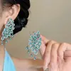 """Sueños en el Jardín"" Nuevos Pabellones y Torres de Estilo Chino, Pendientes Coloridos Intrincadamente Elaborados, Pendientes Retro de Alta Gama con Materiales Mixtos"""