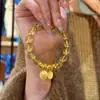Nova Pulseira de Cristal de Imitação Dourada com Contas Estilo Chinês Fashionable de Alta Qualidade com Pingente Prata Quebrada Deus da Riqueza