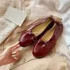Nuevo en stock: Zapatos planos Mary Jane de cuero encerado al aceite cómodos, estilo ballet, con lazo, zapatos de abuela versátiles