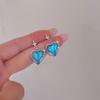 Aretes de Diseño de Lujo Ligero Japonés y Coreano Mariposa Zircón Amor Versátil Femenino Corazón Exquisitos Aretes Pequeños Al Por Mayor