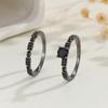 Venta Caliente Transfronteriza Medio Oriente Lujo Ligero Simple Cobre Micro-incrustado Zircón Anillo Regalo Día de San Valentín Juego de Anillos para Pareja de Alta Gama