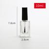 Venta al por mayor, 5 ml, 10 ml y 15 ml, sin impresión, envío gratuito, botella de vidrio para esmalte de uñas, suministros vacíos para decoración de uñas, tapa y pincel.
