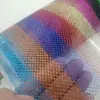 Tecido de Malha de Diamante Fio Dourado Tecido de Malha Grande Tecido de Malha de Diamante Tecido para Vestido de Casamento Tecido de Malha Tecido em Rolo Recortado