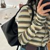 Estilo Coreano Simple Portátil Bolso Cuadrado Pequeño para Mujer 2025 Nuevo Negro Bolso Tote de Alta Gama Bolso Bandolera