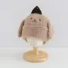 Gorro de punto para niños estilo coreano con orejas de cachorro lindas, gorra de béisbol cálida para otoño e invierno para niños y niñas