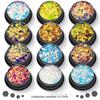 Venda quente transfronteiriça 1m +2+3 camaleão nail art lantejoulas conjunto glitter pó glitter pó esmalte material gel atacado