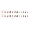 Otoño dulce color frío bloque de color estilo Chanel belleza de uñas diamante blanco elegante uña ponible uña de lazo platino pieza de belleza para uñas