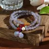 Novas pulseiras estilo étnico, pulseiras de cristal artesanais de nicho para estudantes, meninas, casais e melhores amigos, atacado