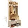 Cabide de madeira maciça para armazenamento, quarto, casa, trocador de sapatos, cabide, rack de armazenamento integrado, porta de entrada, sentado, sapateira