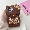 Funda Popular de Silicona con Estampado de Leopardo y Gato KT para Teléfono Móvil Samsung S25/24Ultra S23/22Plus Exportación a
