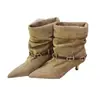 Botas de Moda Novedosas Versátiles de Otoño Cómodas con Hebilla Apiladas de Nicho para Mujer 2026 Modernos Tacón Delgado Estilo Coreano Tacones Altos