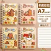 Cuaderno de espiral de capibara, cuaderno rayado de dibujos animados portátil de bolsillo, portátil para estudiantes de primaria