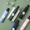 Venta al por mayor de paraguas de doble uso para lluvia y sol, sombrillas pequeñas de margarita para el sol, protección solar, paraguas grandes automáticos, personalizables para publicidad