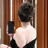 Pinza para el Cabello de Gasa Burbuja con Estampado de Leopardo Vintage para Mujer, Pinza de Tiburón para Cabello Semi-Recogido para Cabello Fino, Nuevo Pasador de Pelo 2025