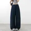 Calça de perna curva protetora solar de secagem rápida estilo americano para mulheres, calça cargo esportiva fina de verão para caminhada, calça banana solta de corte slim