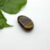 Pingente Gota d'Água Estilo Europeu e Americano Cristal Natural Ágata Pedra Bruta Oval 2,0mm Furo Lateral Colar Pingente DIY Jade
