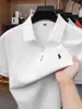 [Seda + Modal] Camisa Polo de Manga Corta para Hombre 2026 Nuevo Estilo de Verano Camiseta Transpirable Bordada para Hombre