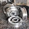 Acero Fundido Rueda Sólida de Mina Par Rueda de Vía para Carro Plano de Caminar Unilateral Rueda Sólida Gruesa Sellada a Prueba de Polvo de Mina
