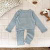 Pijama Infantil Outono 2026 Algodão Puro Classe A Sem Costura Roupas e Calças de Outono para Bebê Conjunto de Pijama para Meninas Roupa de Casa Infantil