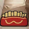 Capacho Batata Frita Sem Lavagem Anel de Seda Tapete para Pés Capacho Resistente à Sujeira Antiderrapante Fun-Slip Corte Especial Tapete