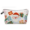 Bolsa de Cosméticos Navideña de Coche de Santa Claus Transfronteriza, Bolso de Mano Navideño Versátil, Bolsa de Almacenamiento Casual para Viajes