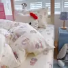 Juego de Tres Piezas para Cama de Dormitorio de Estudiante Universitario, Sábana de Algodón Puro, Funda de Edredón, Sábana Ajustable, Protector de Colchón, Juego de Cuatro Piezas Específico para Dormitorio