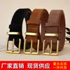 Cinturón Popular de Terciopelo Imitación Transfronterizo con Hebilla de Pin de Cuero PU Estilo Coreano Casual para Jóvenes y Adultos Cinturones para Pantalones de Hombre y Mujer Fabricante Stock Listo