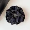 Scrunchie de Moda Coreana Estampado de Alta Gama para Mujer Nueva Banda Elástica para Cola de Caballo de Cuatro Capas Estilo Retro