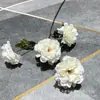 Nova flor de hibisco e peônia com 4 cabeças flor artificial fileira de flores de casamento decoração de casa fundo para fotografia