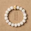 Caja de rosario de semillas de bodhi color amarillo leche bodhi desgastado original cuentas de boj cuentas de loto pulsera de un círculo pulsera de flor flotante