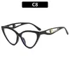 Nuevas Gafas de Sol de Moda para Mujer Estilo Ojo de Gato Protección Solar de Verano Templo con Personalidad Montura de Gafas con Perlas Huecas