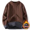 Geek Novo forro de lã Grosso Suéter Tricô Masculino Solto Casual Base Suéter Primeira Onda