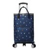 Carrito de compras de gran capacidad con ruedas giratorias silenciosas plegables, impermeable y resistente al desgaste, carrito de compras portátil para supermercado, personalizable
