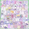 Ins Fofo Urso Coelho Expressão Diário Adesivo Copo de Água Roxo Capa de Celular Decorativo Impermeável Adesivo Sem Emenda