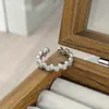 Anel Aberto de Zircônia Ultra Brilhante Exquisito, Anel de Dedo Indicador de Moda de Luxo Leve de Nicho de Alta Qualidade para o Dia a Dia, Anel Personalizado