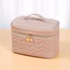 Amazon para bolsa de aseo cuero PU almacenamiento de maquillaje gran capacidad bolsa cosmética multifuncional sentido avanzado fábrica de equipaje