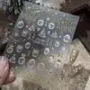 Adesivos de Unha Rena de Natal com Estampa Dourada Série de Natal Floco de Neve Guirlanda Branco Sonhador Adesivos Decorativos Acessórios de Nail Art