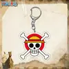 Logo de Calavera de One Piece Llavero de Luffy Personaje Anime Dibujos Animados Colgante de Acrílico Decoración