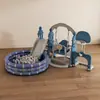 [Escada para Bebê com Escorregador para Uso Familiar Interno e Externo, Balanço para Crianças, Piscina de Bolinhas para Bebê, Bolas Oceânicas]
