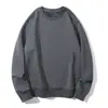 Sudadera unisex de zorro plateado, 400g, peso pesado, engrosada, talla extragrande, corte holgado, logotipo personalizable, hombros caídos, color liso, cuello redondo
