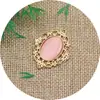 Venda Direta de Fábrica de Joias de Liga, Acessórios de Cabelo Flor de Ameixa Oval de Cristal, Fechos de Placa Floral com Diamantes, Acessórios para Joias DIY