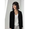 Em Estoque Moda Primavera Novo Estiloso Blazer de Veludo Slim-Fit de Manga Longa para Mulheres